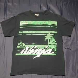 Ninja Graphic Tee in Black and Green